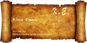 Kósz Emma névjegykártya